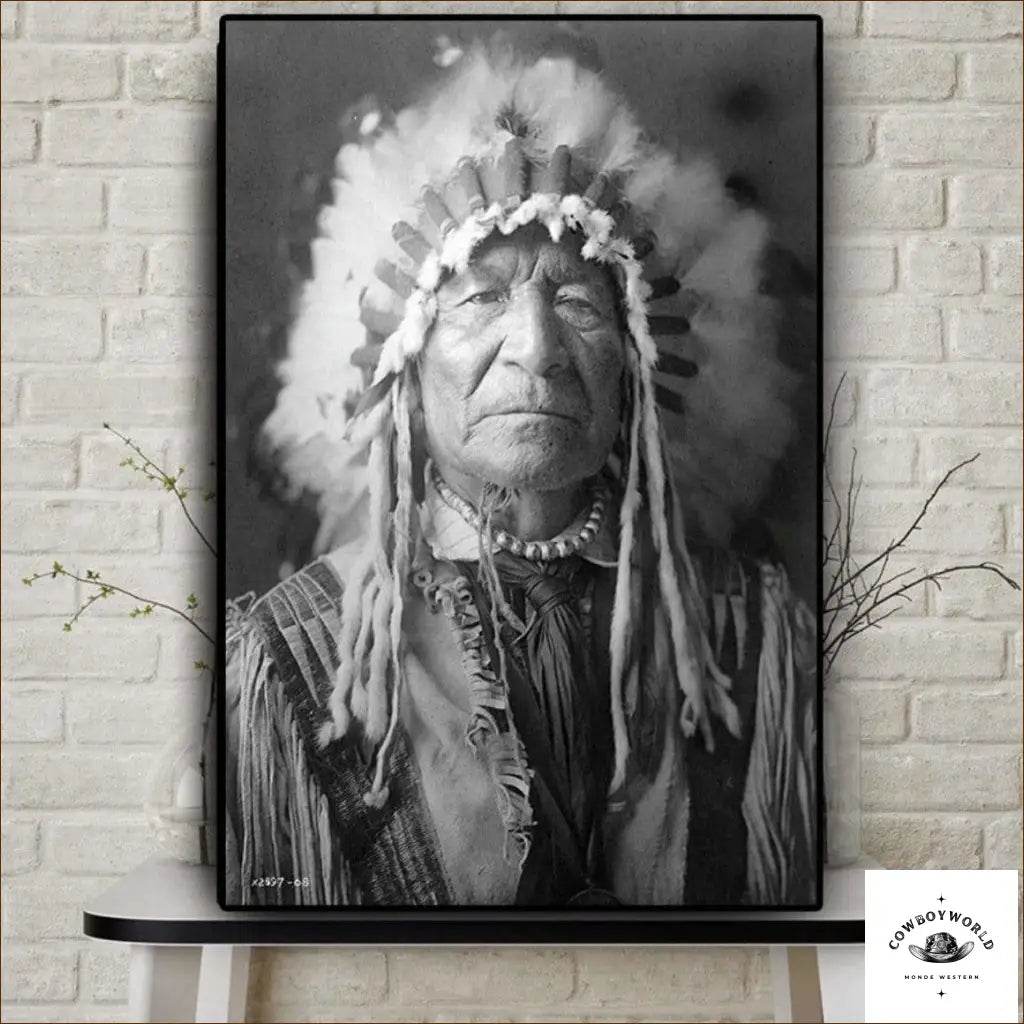 Tableau Photo Western Noir et Blanc - Cowboy World