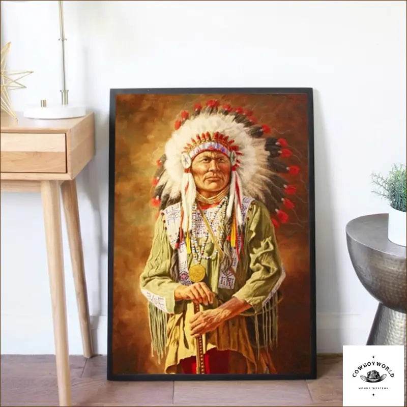 Tableau Tête d’Indien - Cowboy World