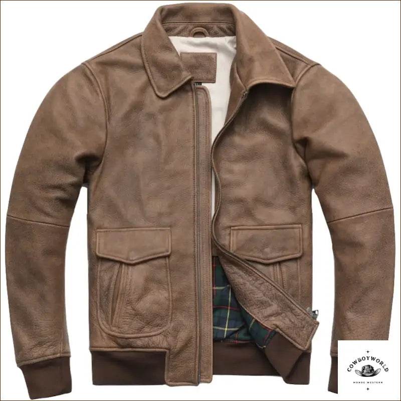 Veste en Peau Style Western - Cowboy World
