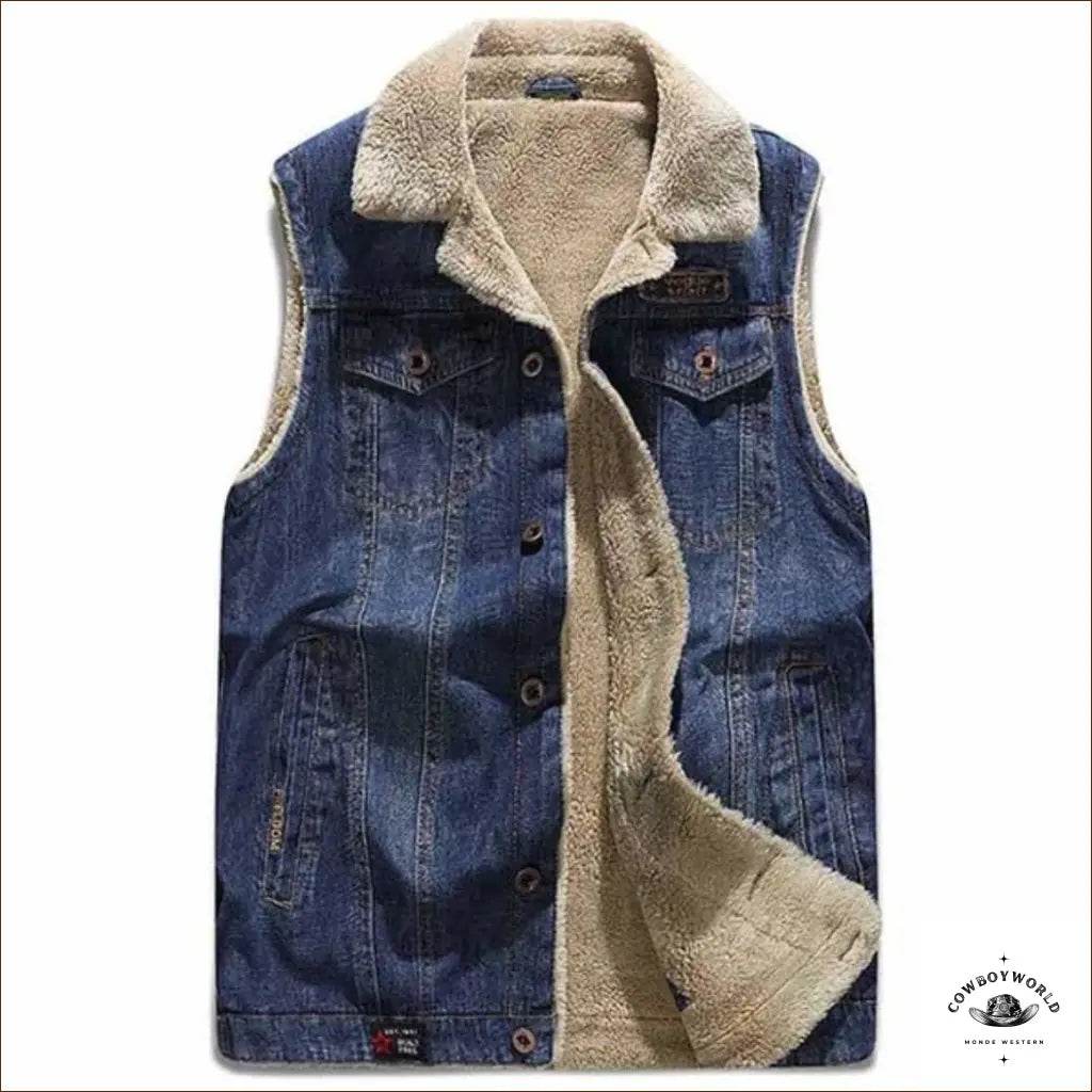 Veste Western Sans Manche Homme - Cowboy World