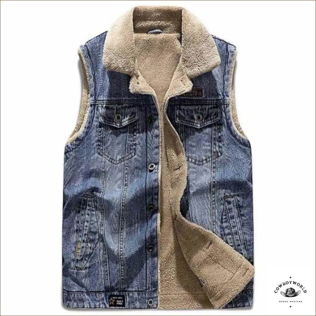 Veste Western Sans Manche Homme - Cowboy World