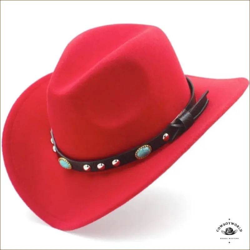 Chapeau Country Rouge - Cowboy World