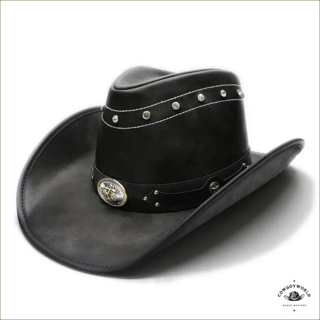 Chapeau Cowboy Cuir Homme - Cowboy World