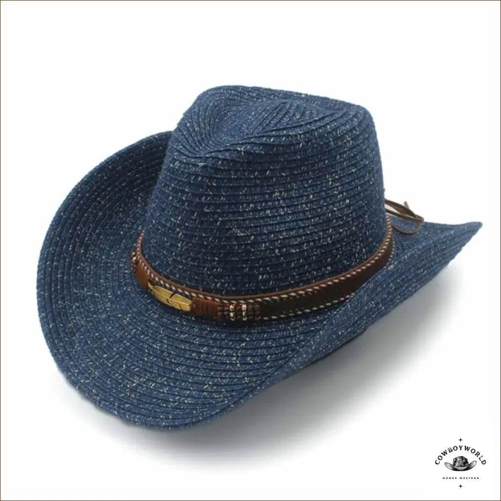 Chapeau de Cowboy Bleu - Cowboy World