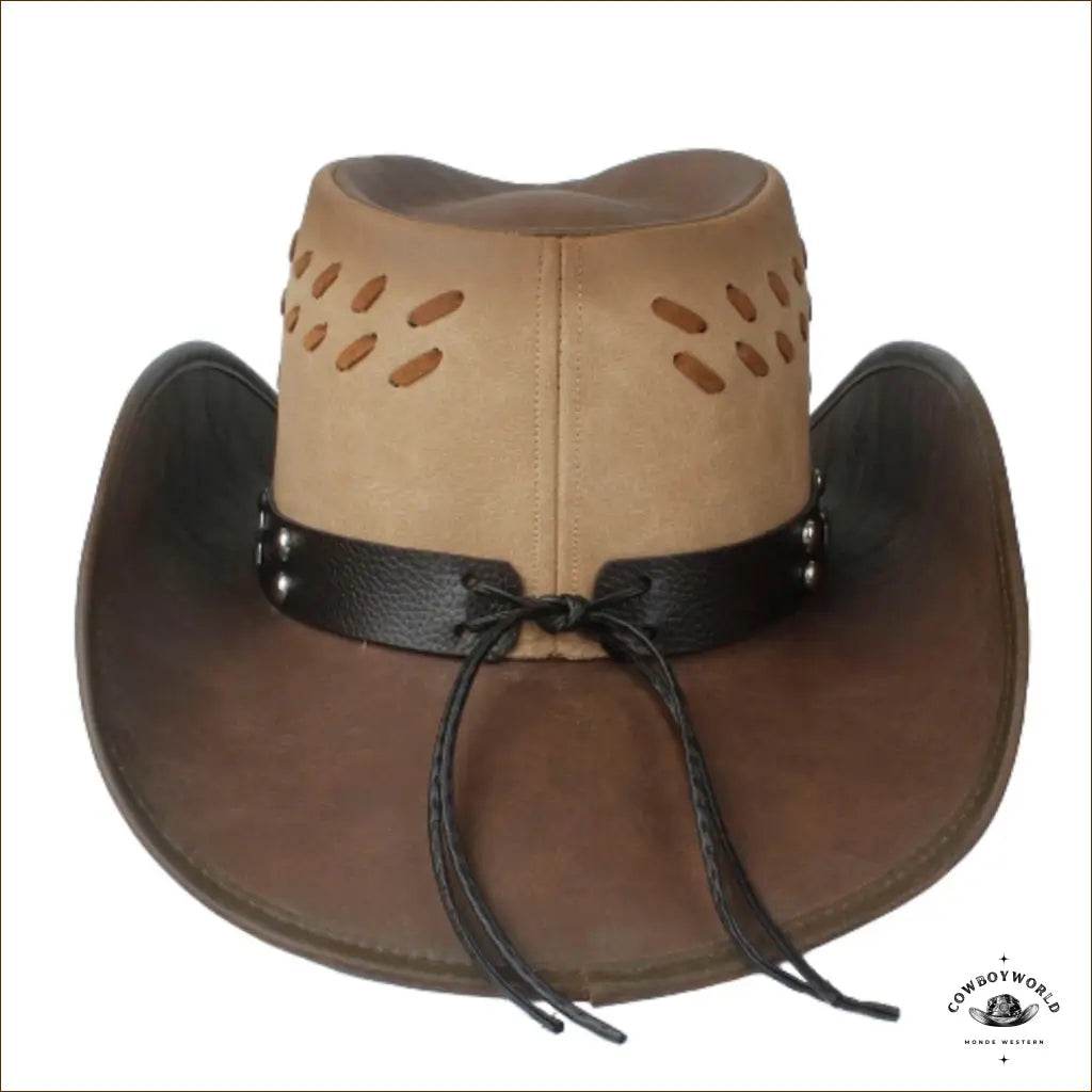 Chapeau de Cowboy Cuir Marron - Cowboy World