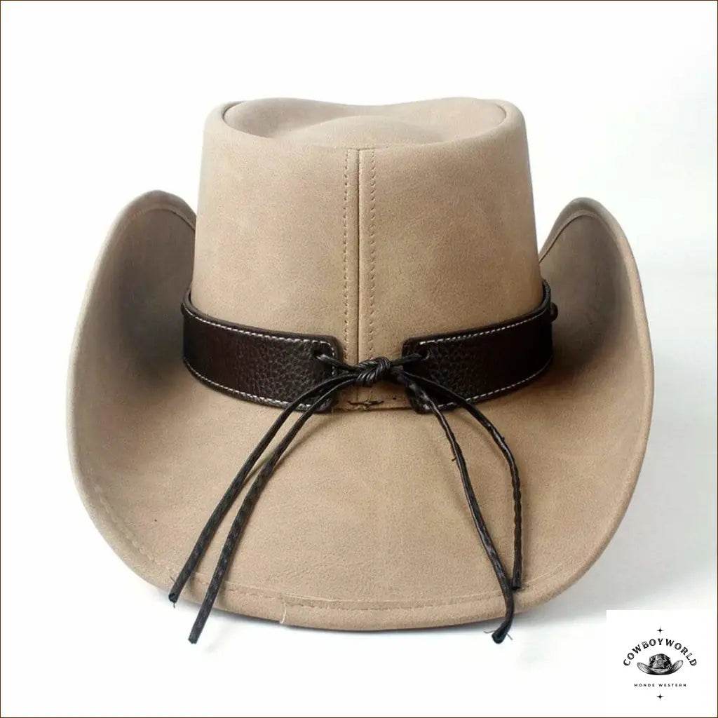 Chapeau de Cowboy Cuir Rodéo - Cowboy World