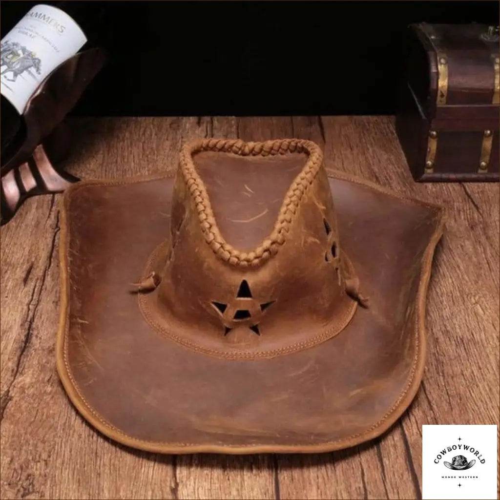 Chapeau de Cowboy en Cuir - Cowboy World