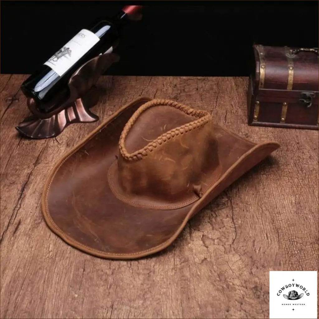 Chapeau de Cowboy en Cuir - Cowboy World
