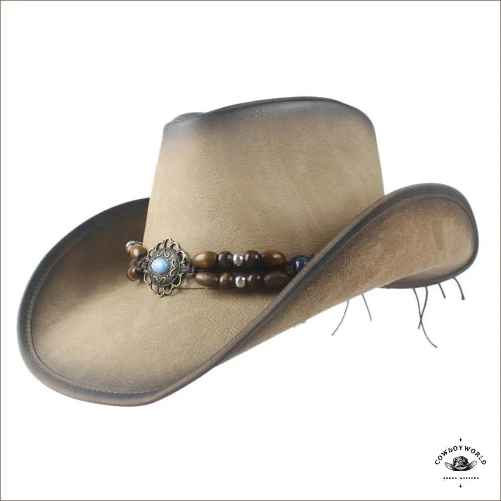 Chapeau de Cowboy en Cuir El Dorado - Cowboy World