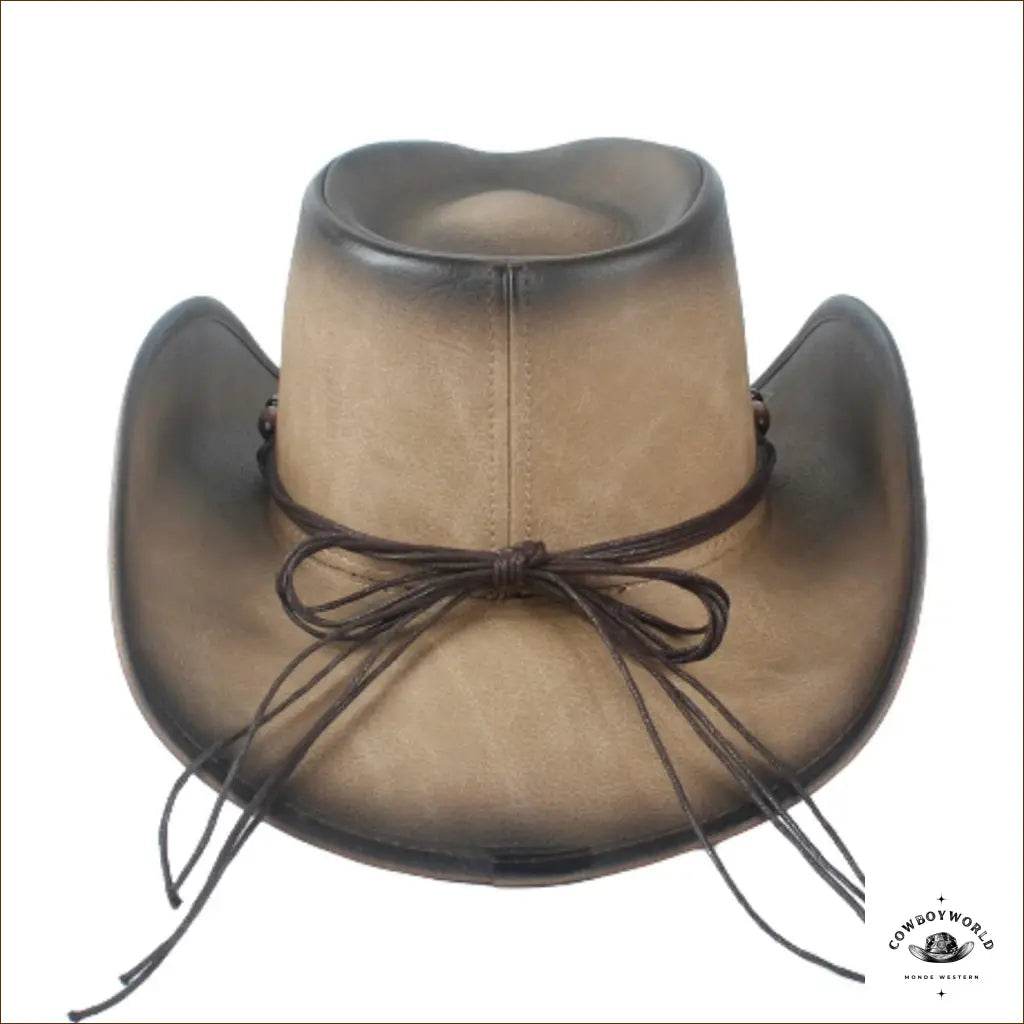 Chapeau de Cowboy en Cuir El Dorado - Cowboy World