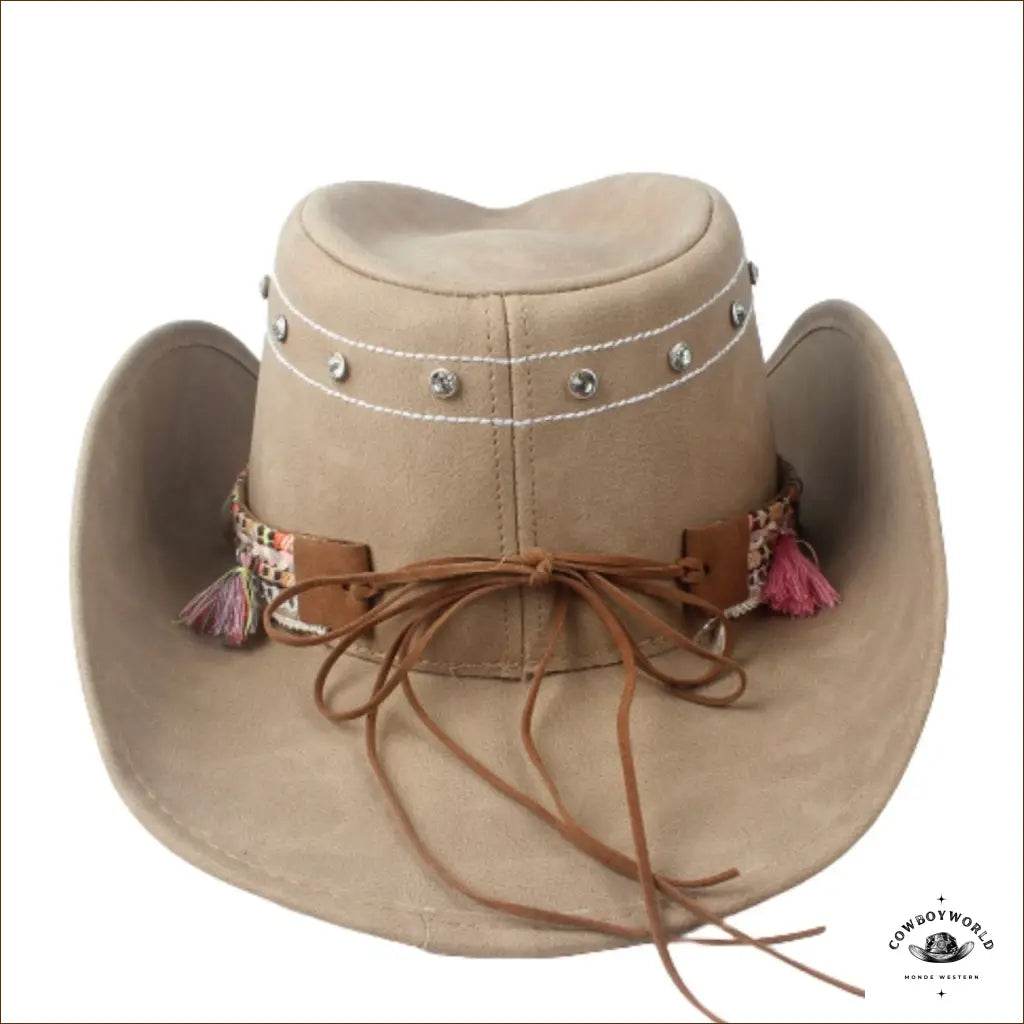 Chapeau de Cowboy en Cuir Pour Femme - Cowboy World