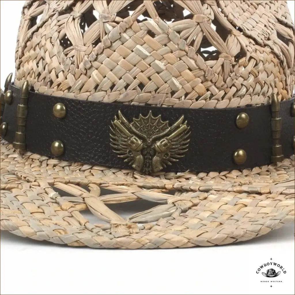Chapeau de Cowboy en Paille Guns - Cowboy World