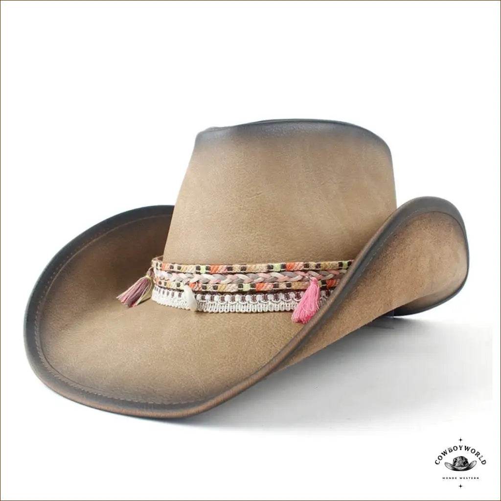 Chapeau de Cowboy Femme Cuir - Cowboy World
