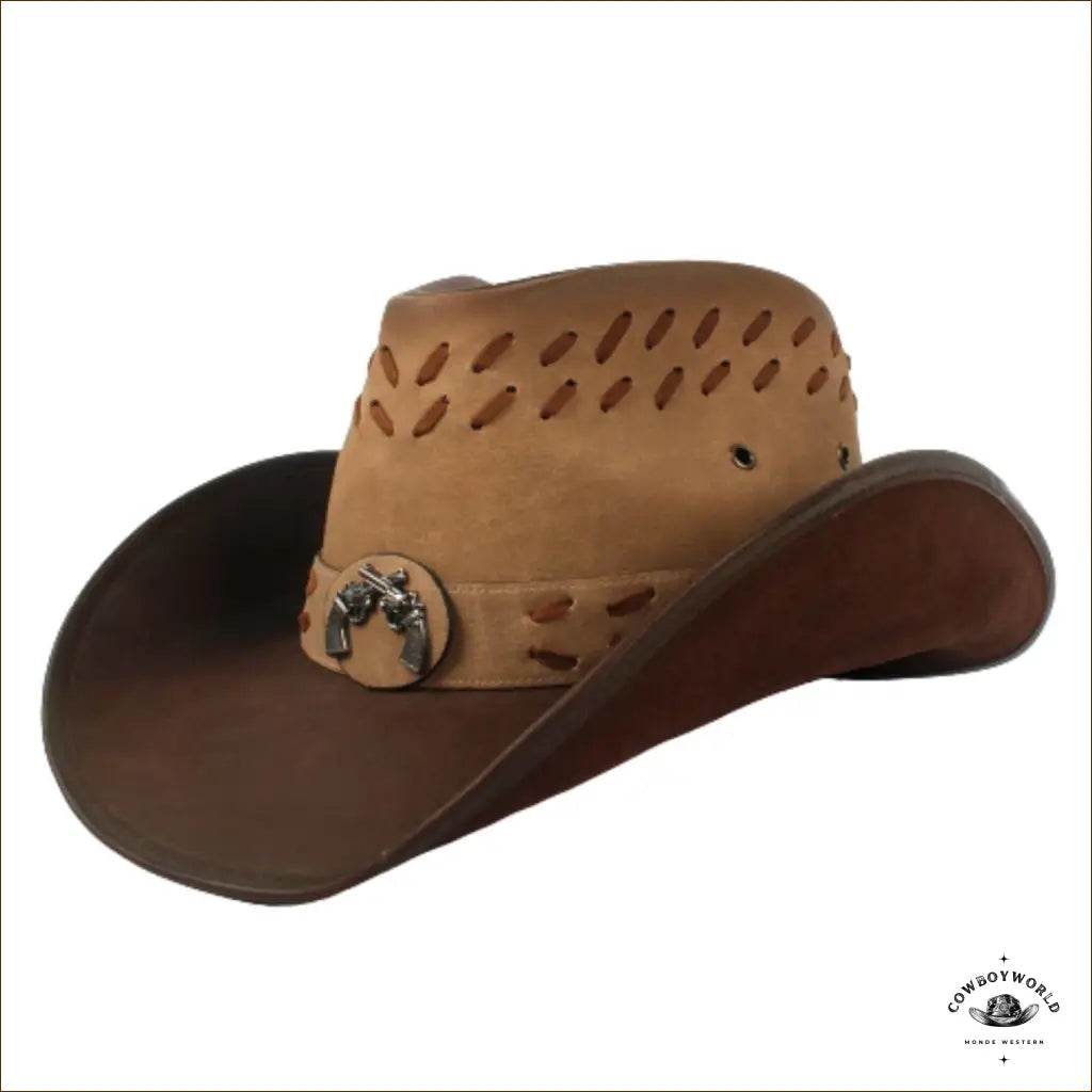 Chapeau de Cowboy Homme en Cuir - Cowboy World
