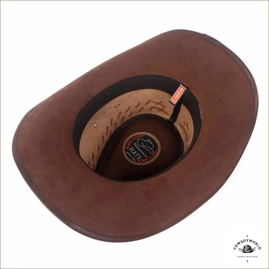 Chapeau de Cowboy Homme en Cuir - Cowboy World