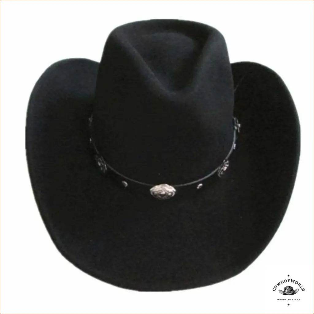 Chapeau de Cowboy Noir en Laine - Cowboy World