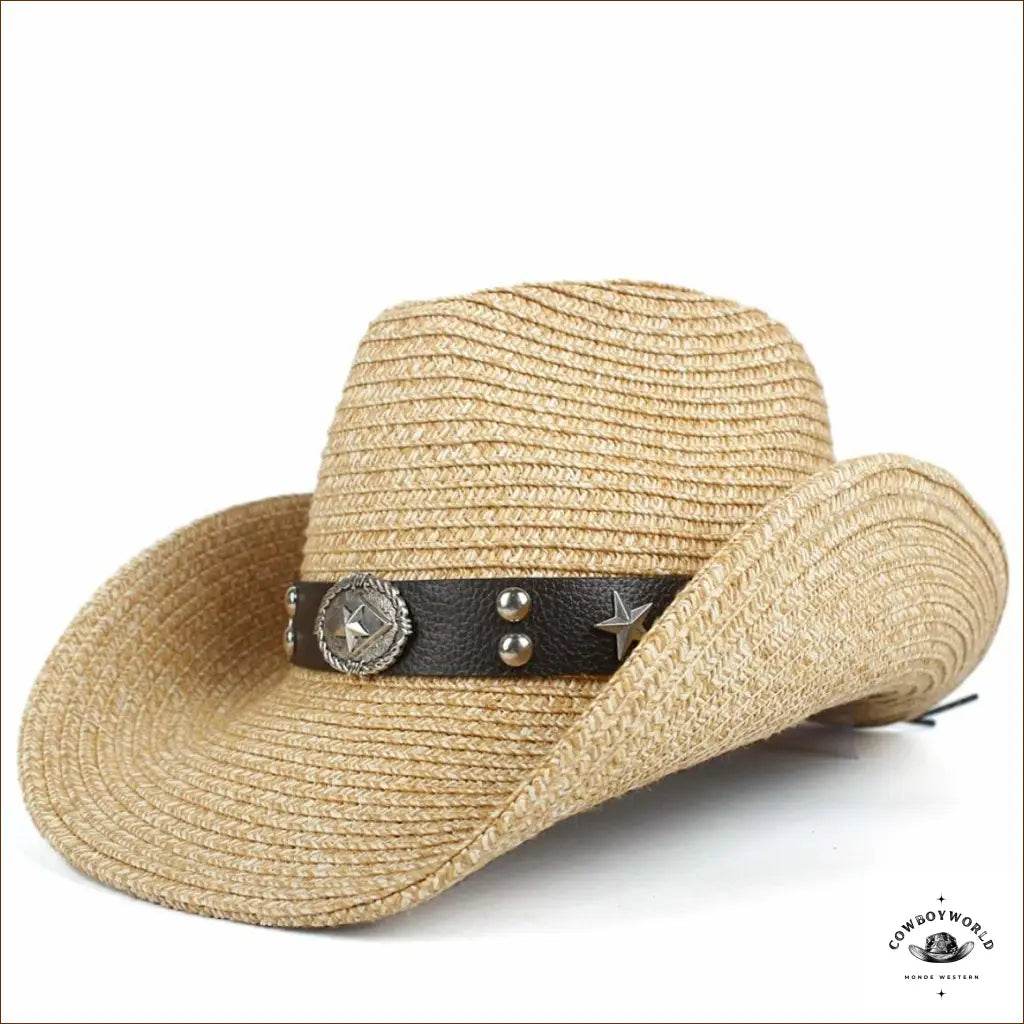 Chapeau de Cowboy Paille Tressée - Cowboy World