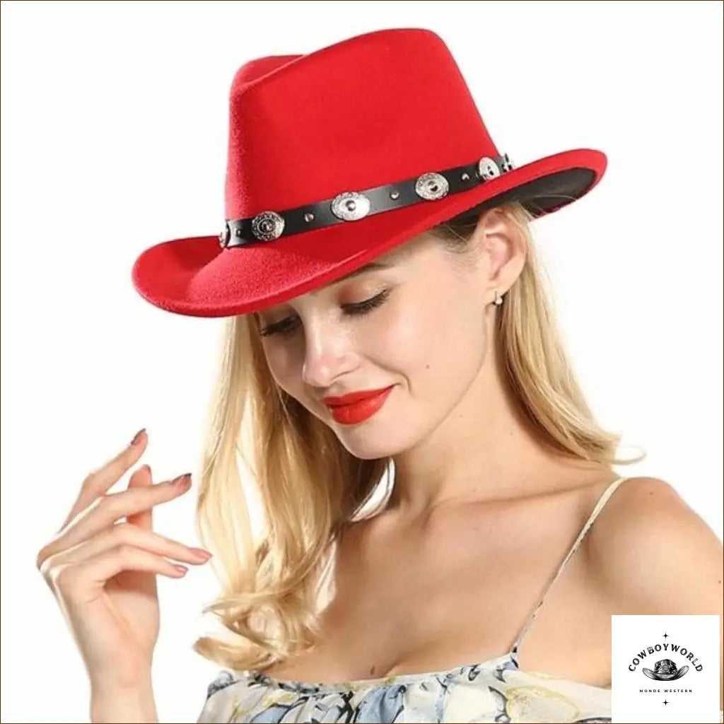 Chapeau de Cowboy Rouge