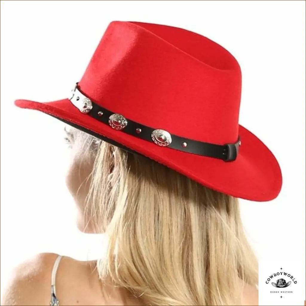 Chapeau de Cowboy Rouge - Cowboy World