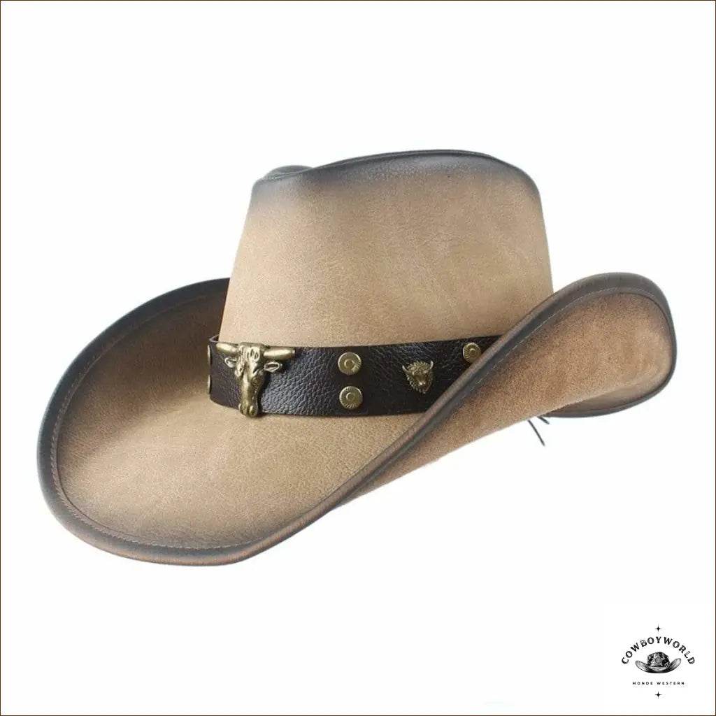 Chapeau de Western Cuir Homme - Cowboy World