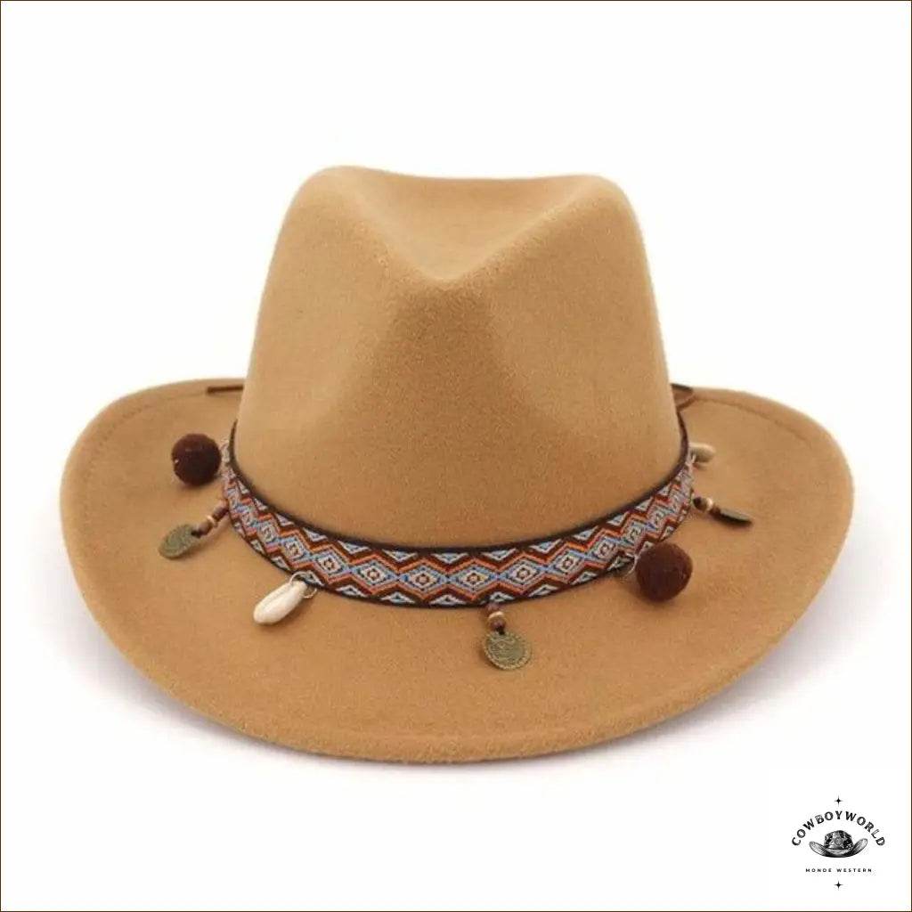 Chapeau de Western Marron Indian - Cowboy World