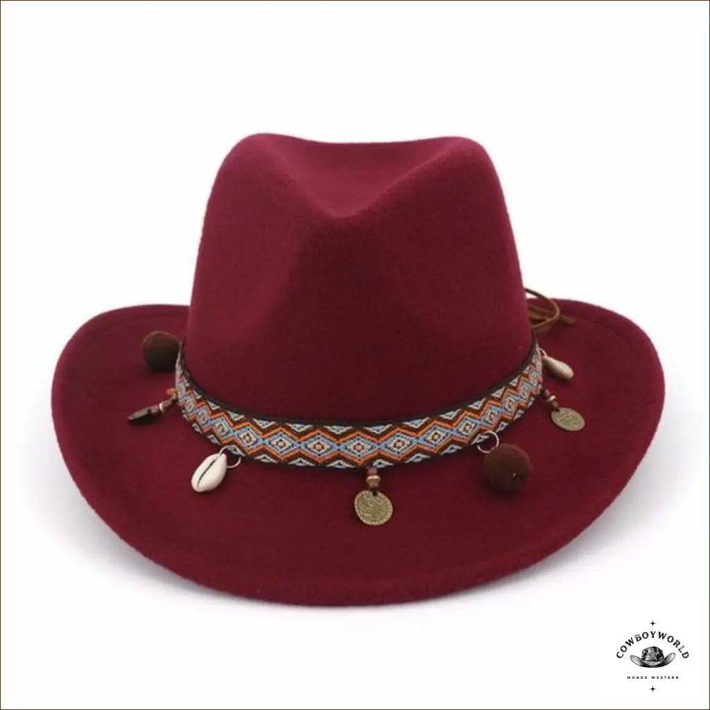 Chapeau de Western Marron Indian - Cowboy World