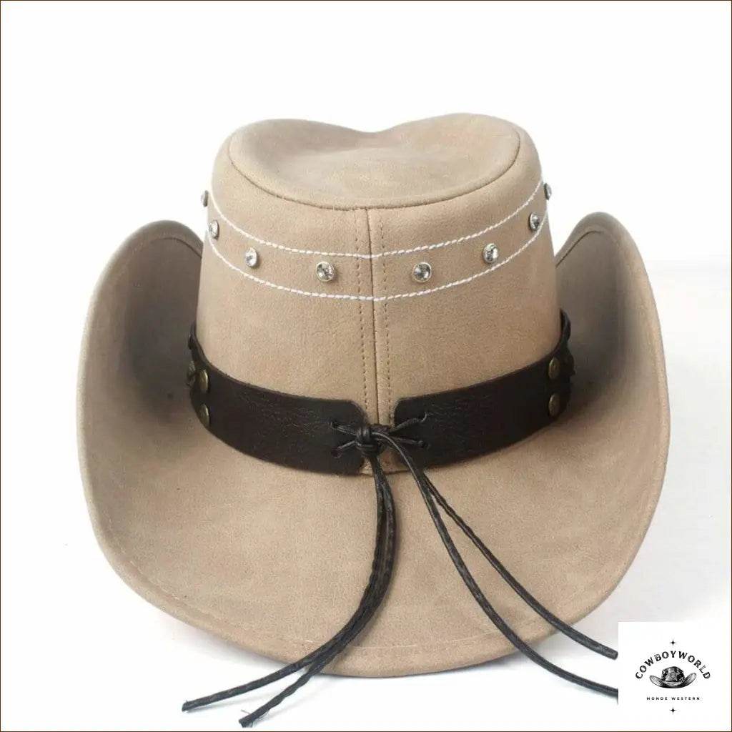 Chapeau en Cuir Comanchero Style Western - Cowboy World