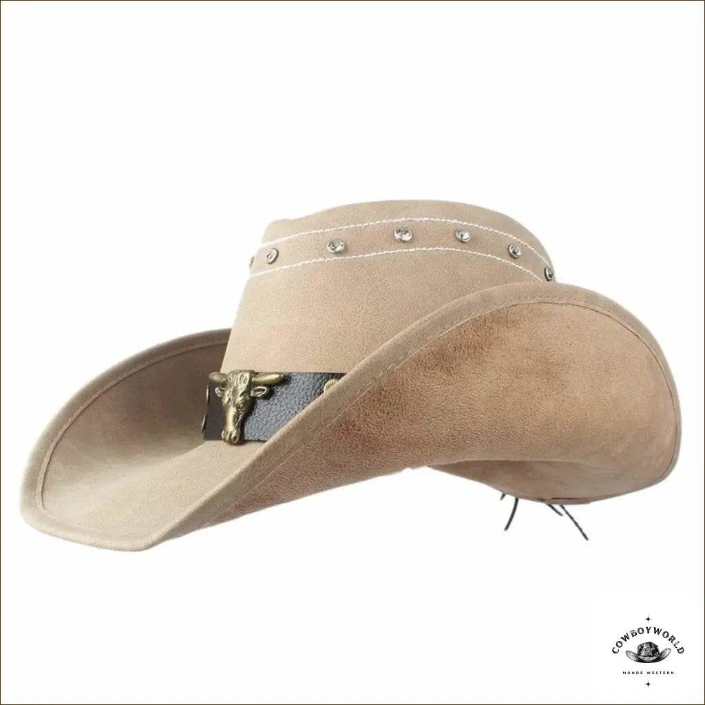 Chapeau en Cuir Comanchero Style Western - Cowboy World