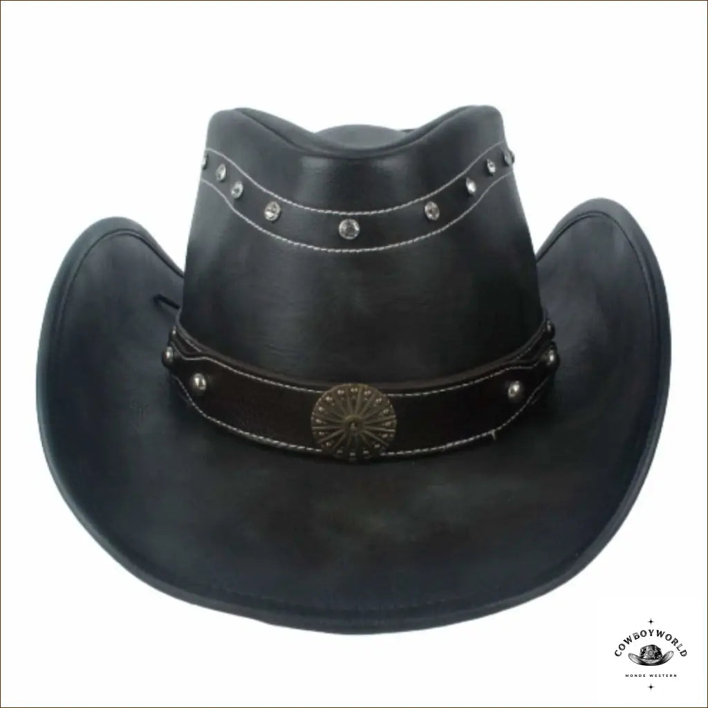 Chapeau en Cuir Cowboy Western