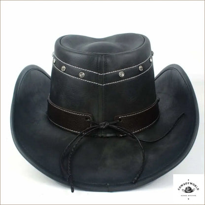 Chapeau en Cuir Cowboy Western
