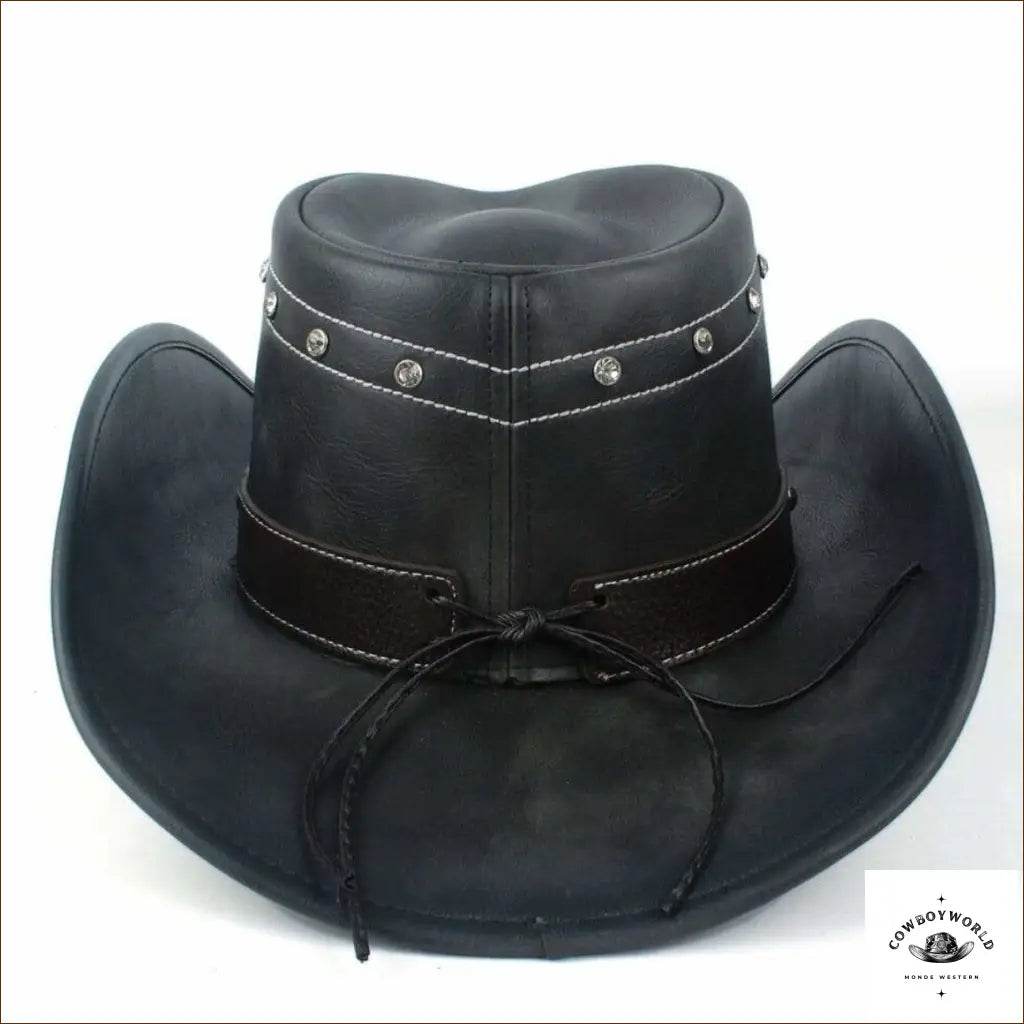 Chapeau en Cuir Cowboy Western - Cowboy World