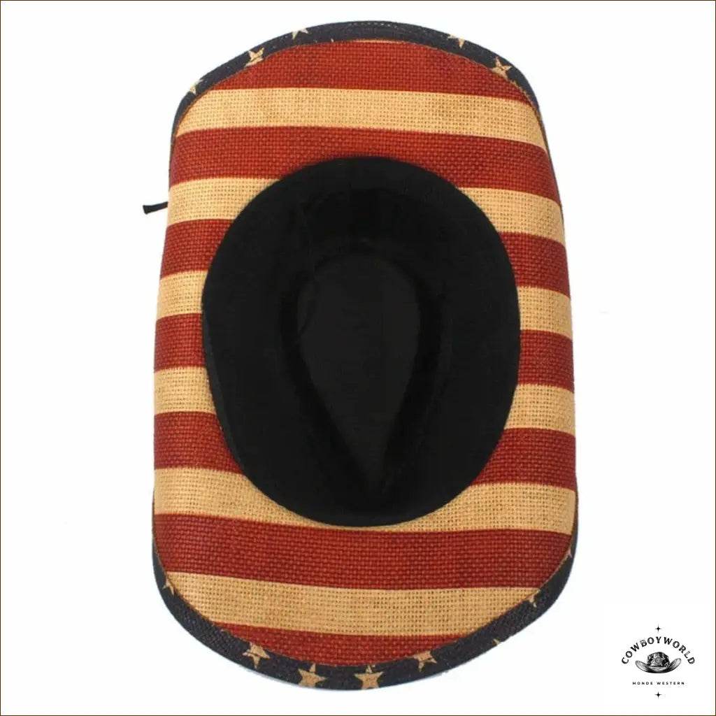 Chapeau Western Avec Drapeau Américain - Cowboy World