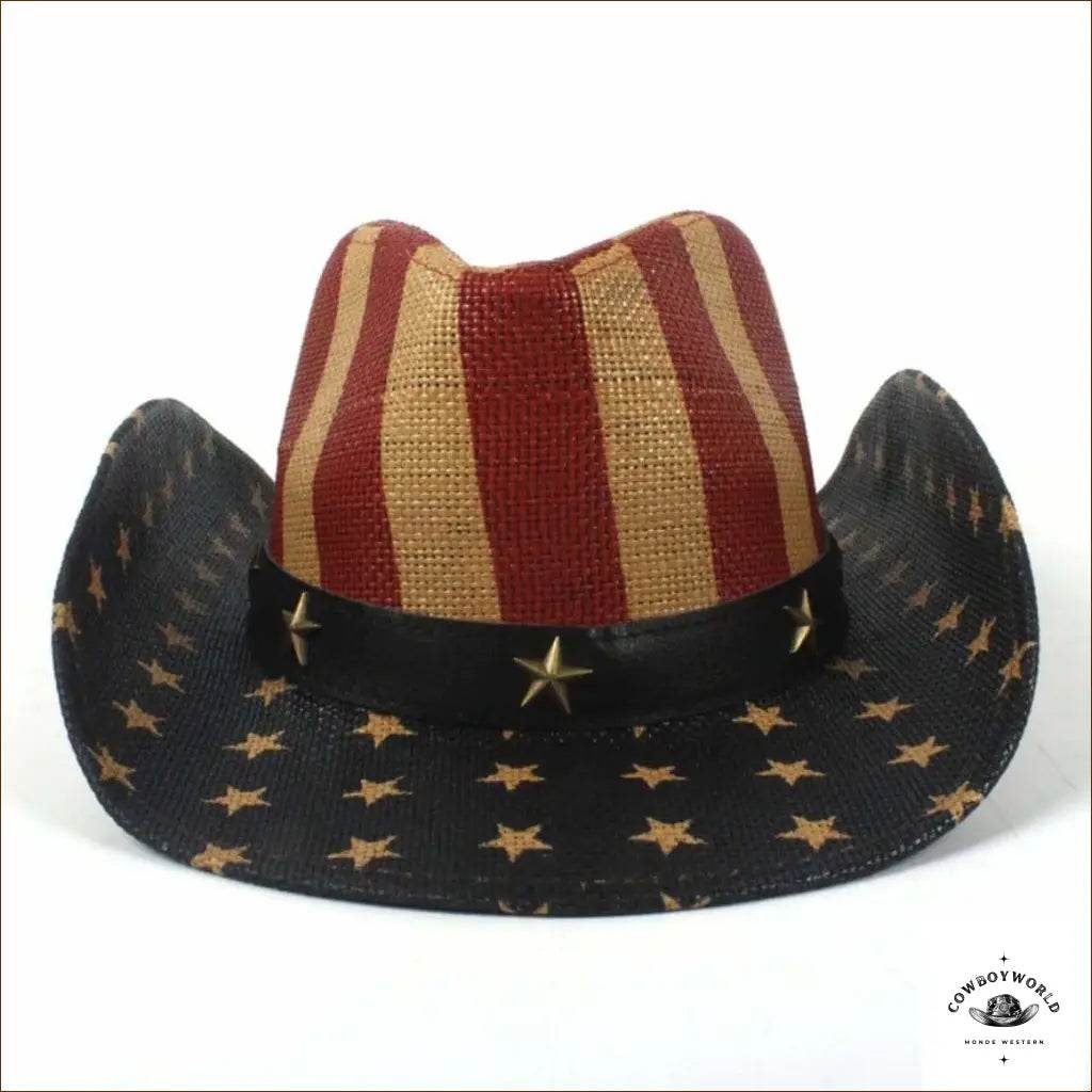 Chapeau Western Avec Drapeau Américain - Cowboy World
