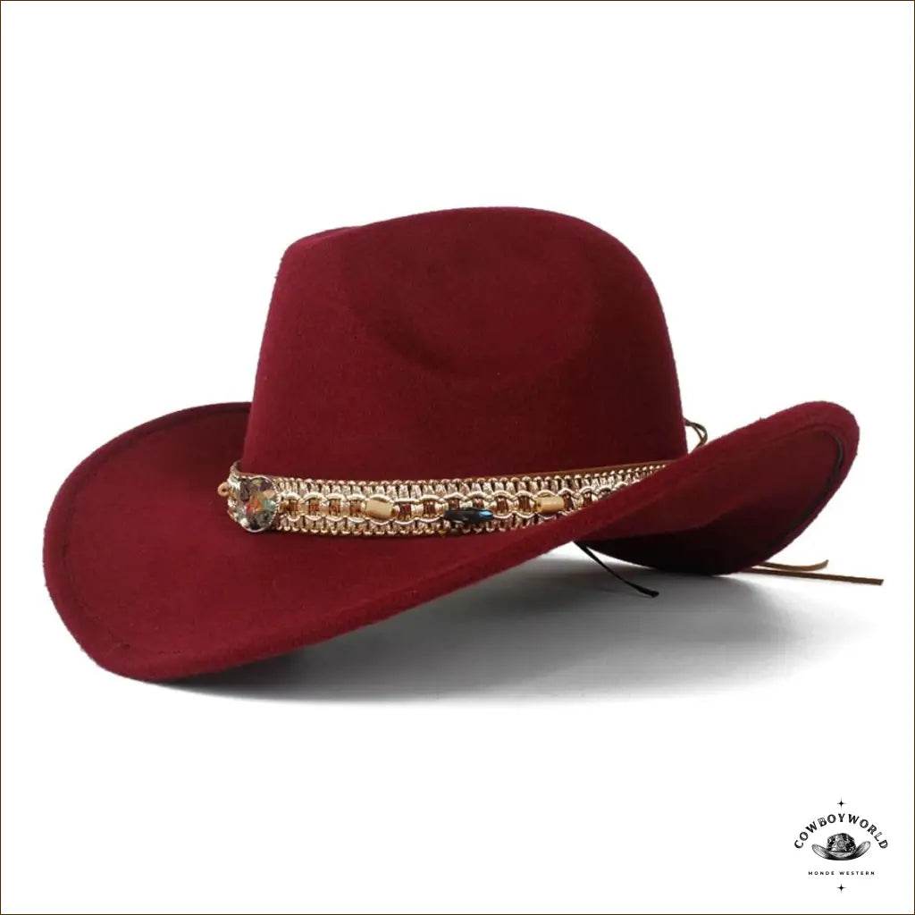 Chapeau Western Bordeaux - Cowboy World