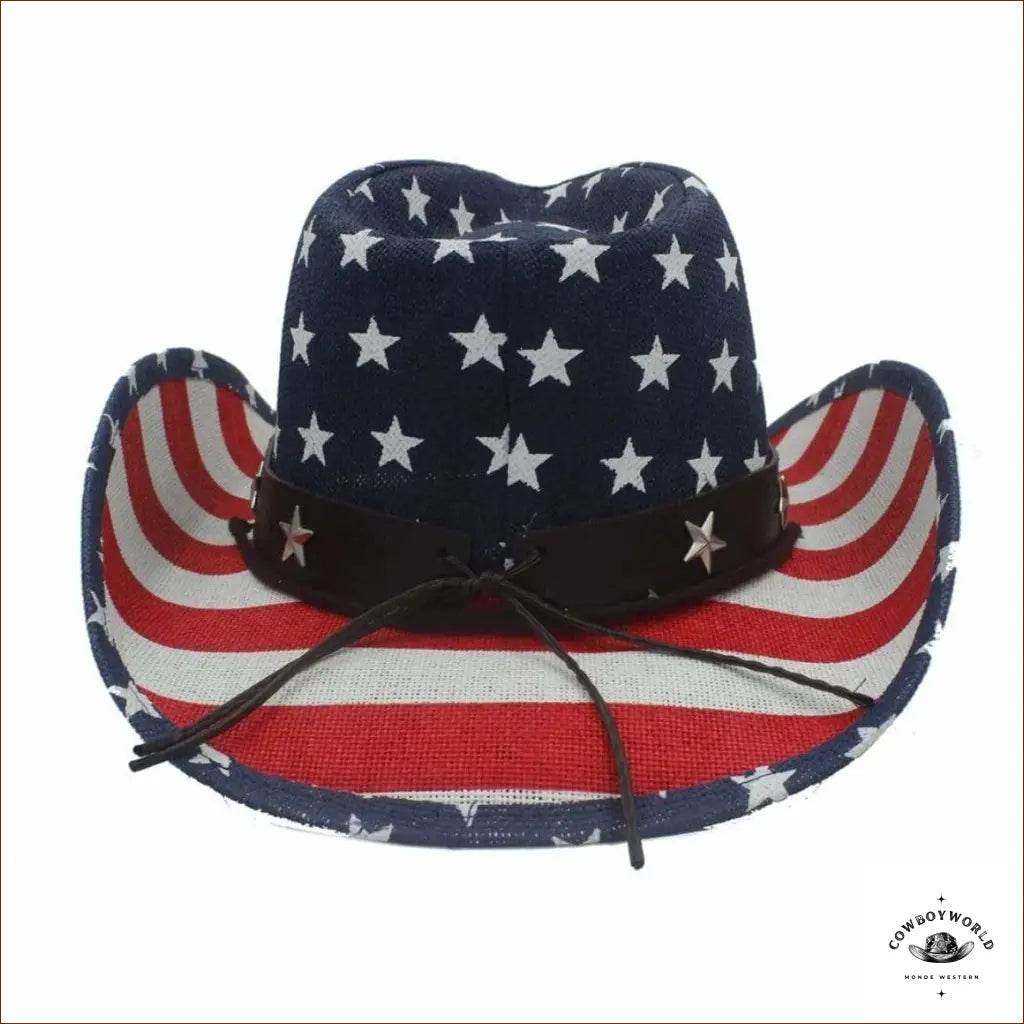Chapeau Western Drapeau Américain - Cowboy World