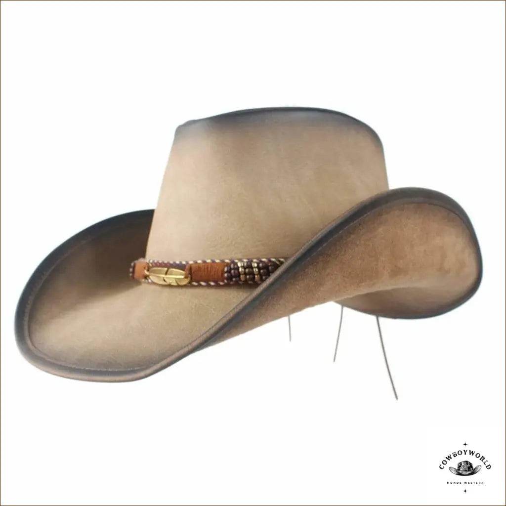 Chapeau Western en Cuir - Cowboy World