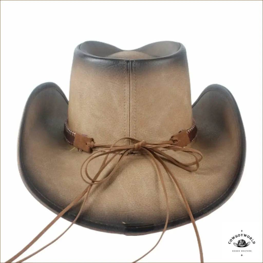 Chapeau Western en Cuir - Cowboy World