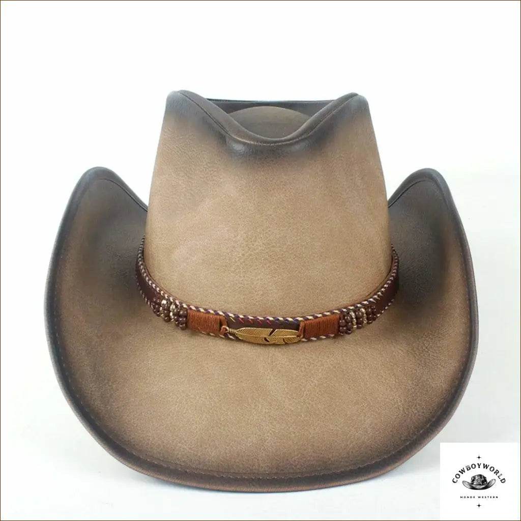 Chapeau Western en Cuir - Cowboy World