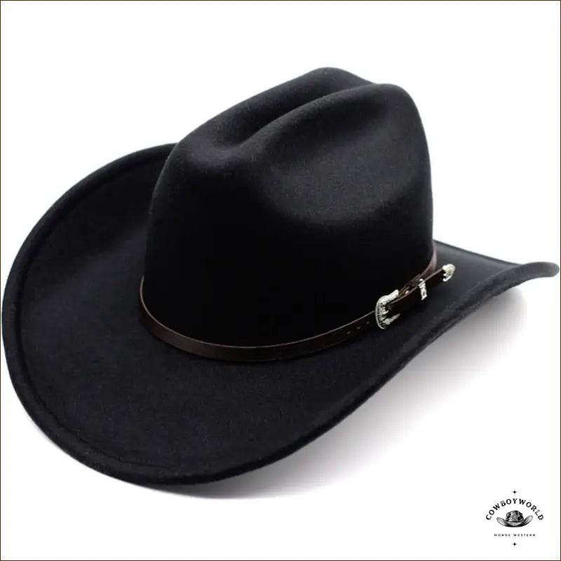 Chapeau Western Noir Homme - Cowboy World
