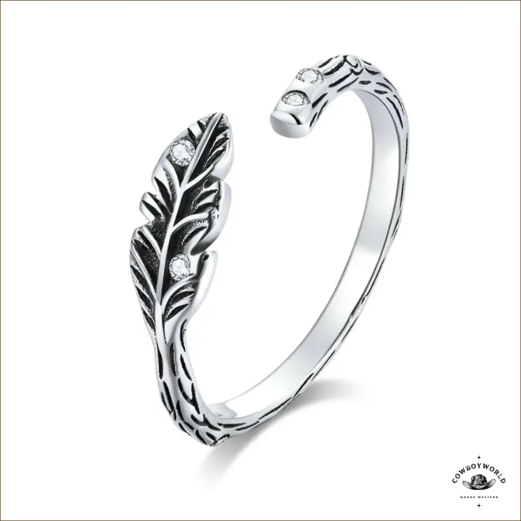 Bague Plume Femme (Argent)