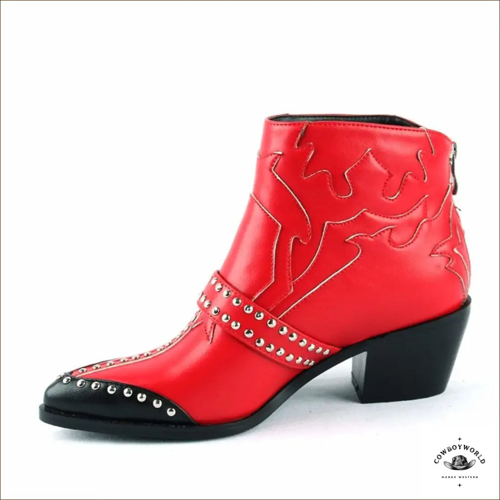 Boots Country Femme Rouges