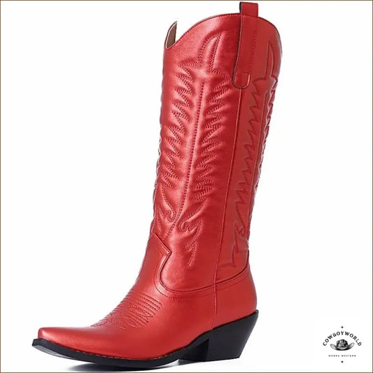 Bottes Country Femme Rouges