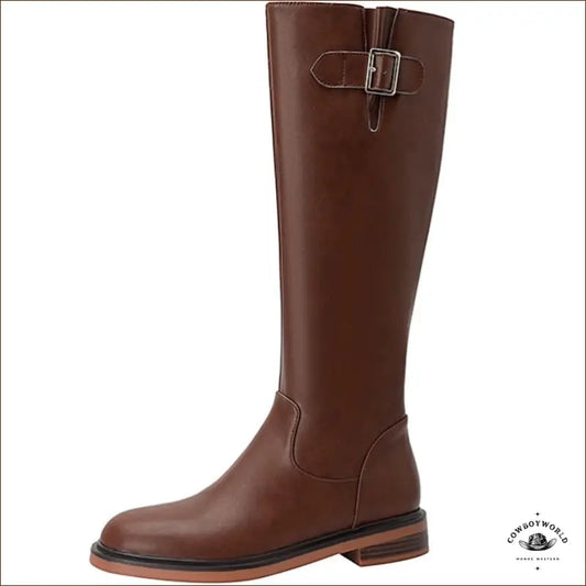 Bottes Cuir Équitation Western Femme