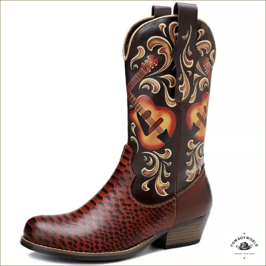 Bottes Western Femme à Bouts Ronds