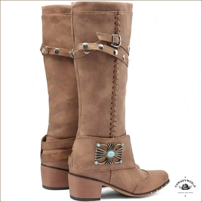 Bottes Western Femme Marron