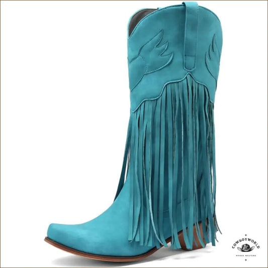 Bottines Cowboy Femme Turquoise