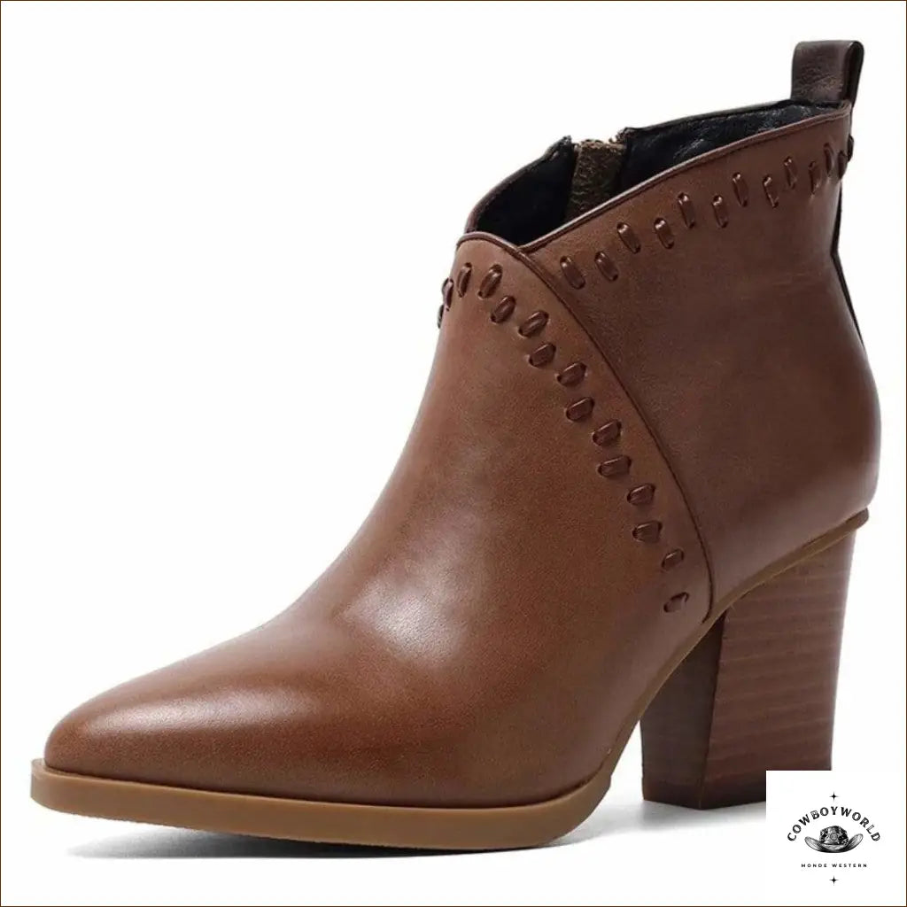 Bottines Cuir Femme Cowboy