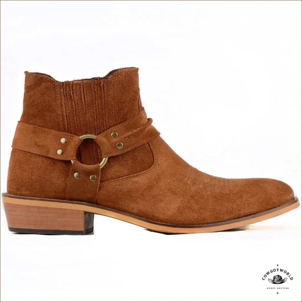 Bottines Style Cowboy Daim