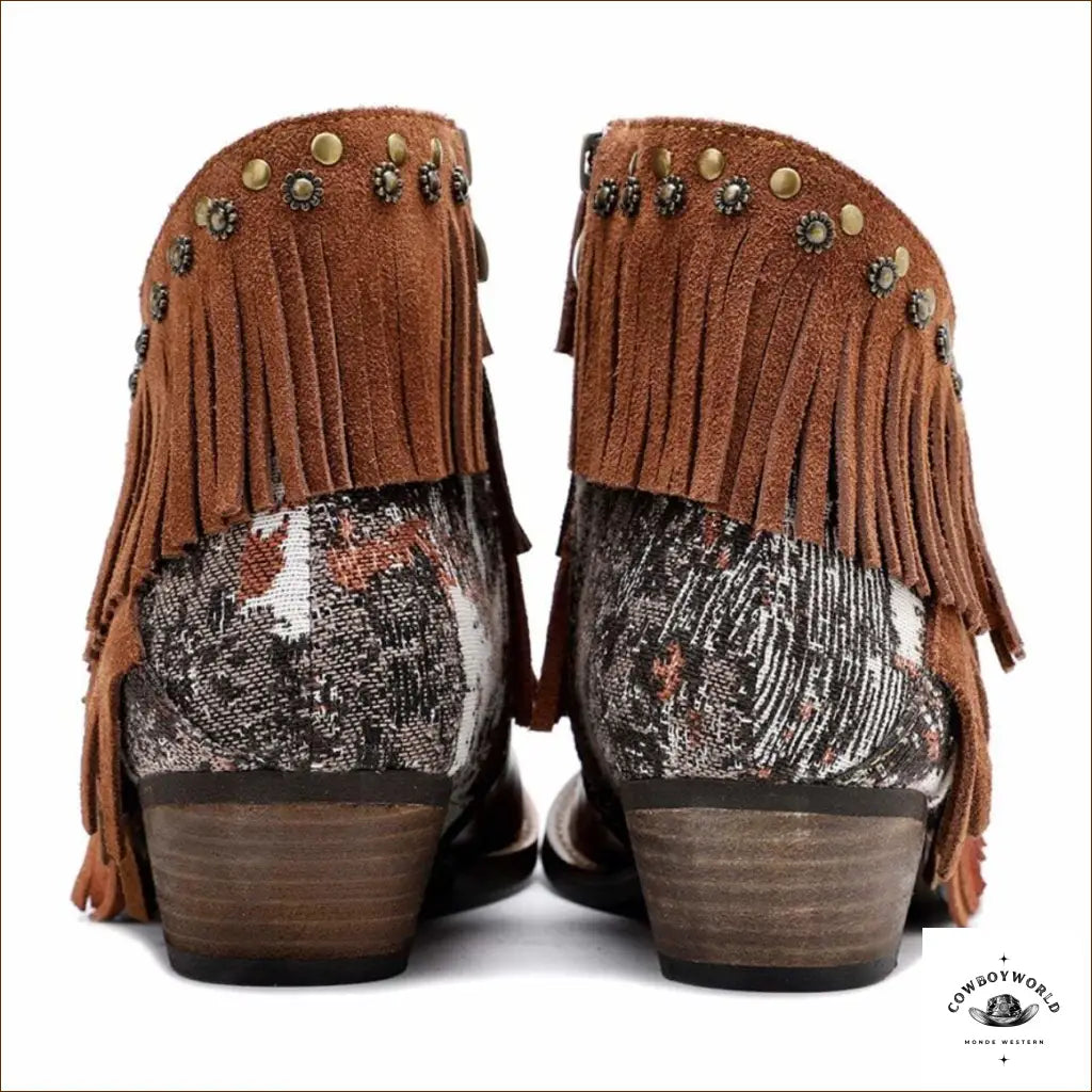 Bottines Style Cowboy Femme