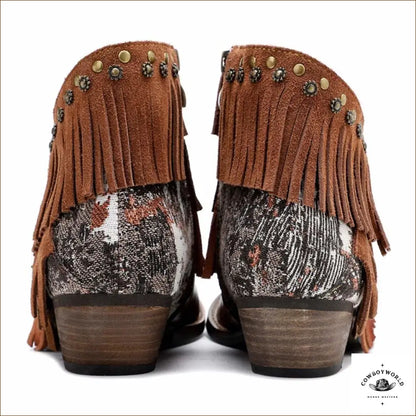 Bottines Style Cowboy Femme